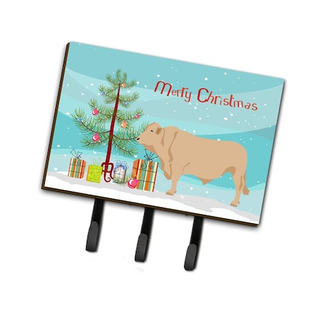 Carolines Treasures Charolais Cow Christmas Leash or Key Holder BB9193TH68